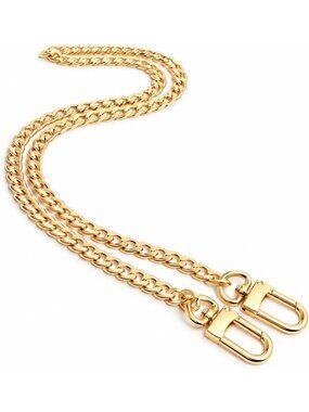 Stylish Gold Chain Strap for Handbags, 47.2” Stainless Steel Replacement